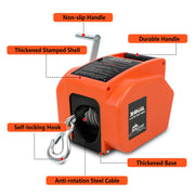 X Bull trailer winch X-BULL 5000LB 12V Electric Boat Trailer Winch with Wireless Remote & Steel Cable – Portable Marine Winch