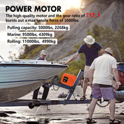 X Bull trailer winch X-BULL 5000LB 12V Electric Boat Trailer Winch with Wireless Remote & Steel Cable – Portable Marine Winch