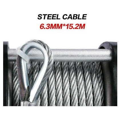X Bull Vehicle Parts & Accessories X-BULL Electric Winch 12V 5000LBS Wireless 15.2M Steel Cable ATV UTV 4WD Boat