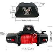 X Bull Vehicle Parts & Accessories X-BULL Electric Winch 12V Synthetic Rope Wireless 14500LB Remote 4X4 4WD Boat