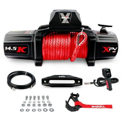 X Bull Vehicle Parts & Accessories X-BULL Electric Winch 12V Synthetic Rope Wireless 14500LB Remote 4X4 4WD Boat