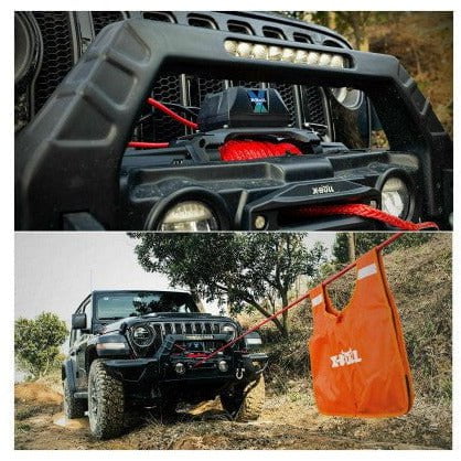 X Bull Vehicle Parts & Accessories X-BULL Electric Winch 12V Synthetic Rope Wireless 14500LB Remote 4X4 4WD Boat