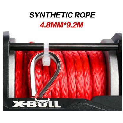 X Bull Vehicle Parts & Accessories X-BULL Electric Winch 12V Wireless 3000lbs/1360kg Synthetic Rope BOAT ATV 4WD