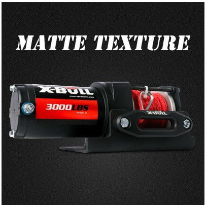 X Bull Vehicle Parts & Accessories X-BULL Electric Winch 12V Wireless 3000lbs/1360kg Synthetic Rope BOAT ATV 4WD