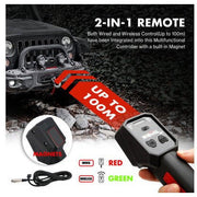 X Bull Vehicle Parts & Accessories X-BULL Electric Winch 13000LBS 12V Synthetic Rope 28M Wireless Offroad 4WD 4x4 Dual speed edition