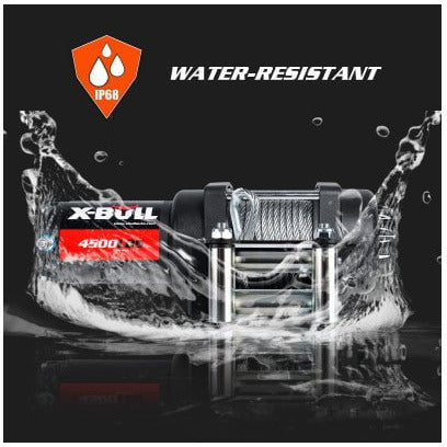 X Bull Vehicle Parts & Accessories X-BULL Electric Winch 4500LBS/2041KG Steel Cable Wireless Remote Boat ATV 4WD