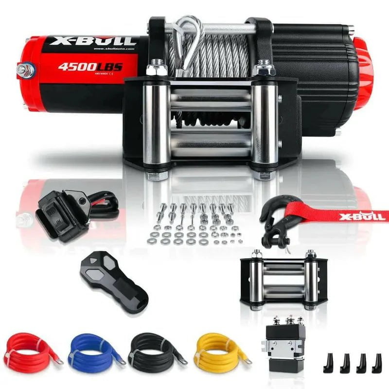X Bull Vehicle Parts & Accessories X-BULL Electric Winch 4500LBS/2041KG Steel Cable Wireless Remote Boat ATV 4WD
