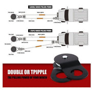 X Bull Vehicle Parts & Accessories X-BULL Winch Recovery Kit 13PCS Off Road 4X4