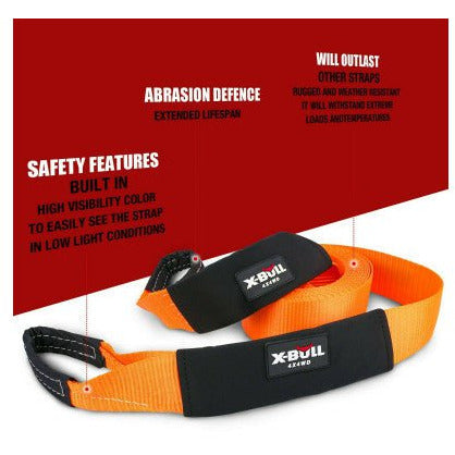 X Bull Vehicle Parts & Accessories X-BULL Winch Recovery Kit Recovery tracks /Snatch Strap Off Road 4WD orange
