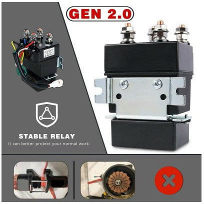 X Bull Vehicles & Parts X-BULL Electric Winch 12v Synthetic Rope 4500LBS Wireless Remote ATV UTV 2041KG