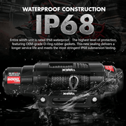 X Bull X-BULL 6000lbs Electric Winch 12V Synthetic Rope Towing Trailer ATV UTV BOAT Upgraded version