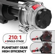 X Bull X-BULL 6000lbs Electric Winch 12V Synthetic Rope Towing Trailer ATV UTV BOAT Upgraded version