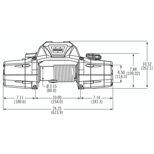 Warn Winches WARN ZEON 12 – 12,000 lb Winch with 80' Steel Wire Rope (ZEON-12-89660)